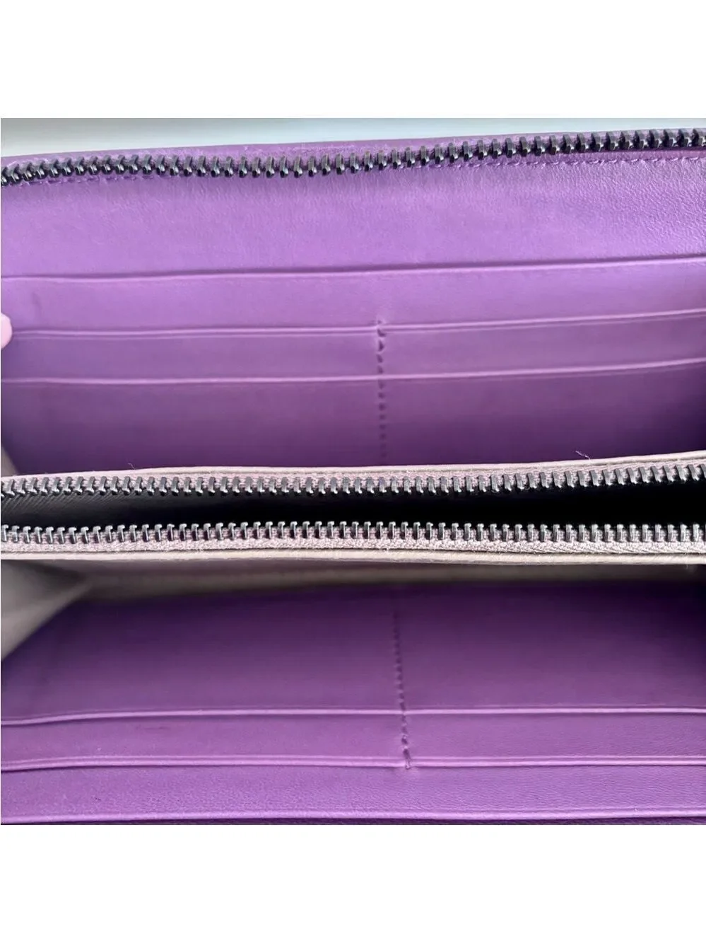 Bottega Veneta Purple Intrecciato Leather Zip-Around Wallet